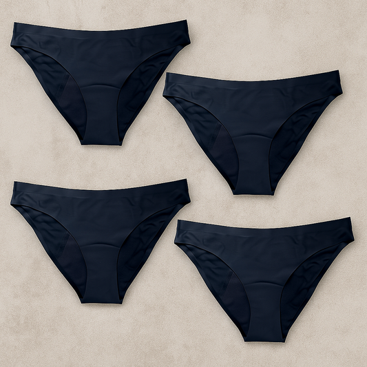 Pack 4 Braguitas Menstruales Sin Costuras (-30% descuento)