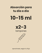 Infografía de la braga de tiro alto Apparelle: absorción de 10 a 15 ml, equivalente a 2 o 3 tampones según el flujo